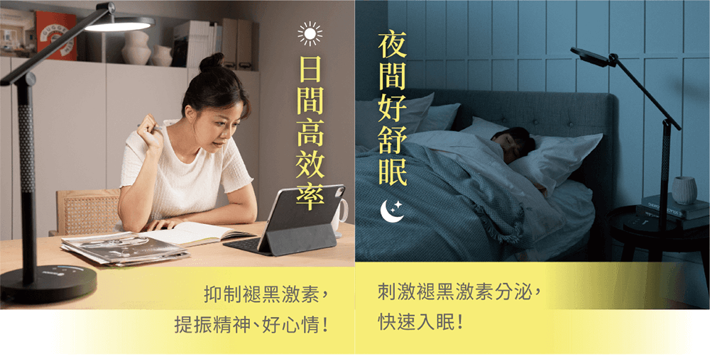 幫助調控褪黑激素 日間高效率,夜間好舒眠