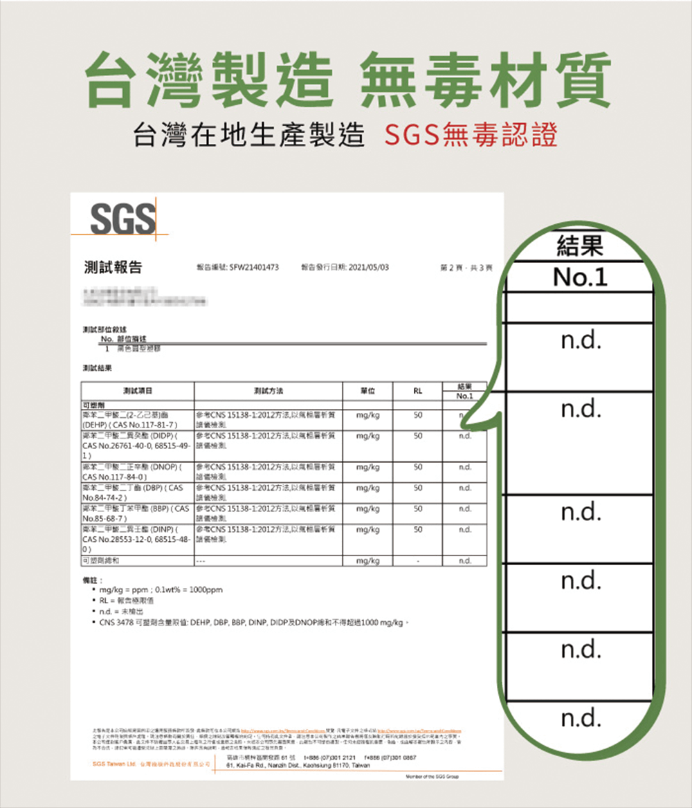 SGS無毒認證