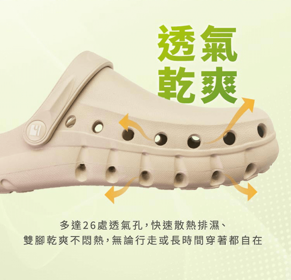 多孔透氣，快速散熱