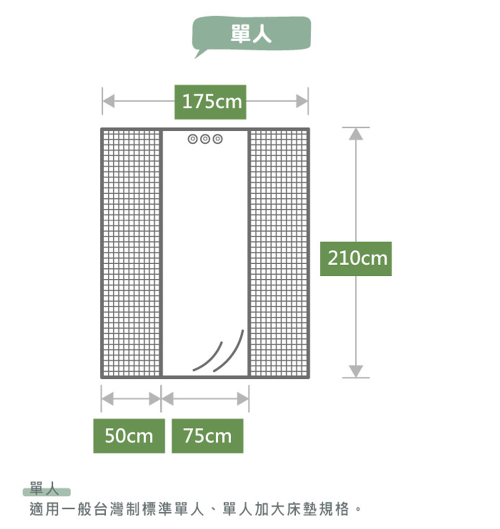 接地單人床單大小